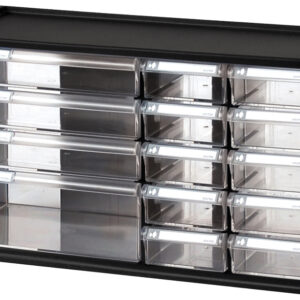 Plasdent 14-Drawer Unit - White Frame (17 ⅝" W x 9 ⁶⁄₈"H x 7 ⅛"D)