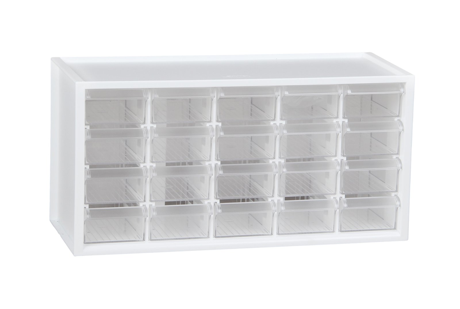 Plasdent 14-Drawer Unit - White Frame (17 ⅝" W x 9 ⁶⁄₈"H x 7 ⅛"D)