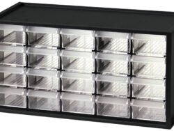 Plasdent 20-Drawer Unit - White Frame (14 ⅞"W x 7 ⁴⁄₈"H x 6 ⅛"D)