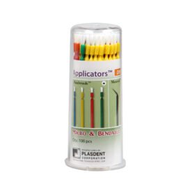 Plasdent MAXBRUSH™APPLICATORS 4" Long, Assorted color (100pcs/box)