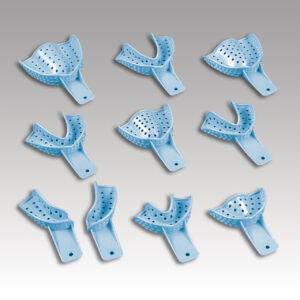 Plasdent Excellent-II Disposable Impression Trays #1 LARGE - UPPER , Baby Blue (12pcs/bag)