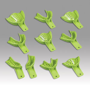 Plasdent Excellent - Dulock Disposable Impression Trays #1 LARGE - UPPER , Apple Green (12pcs/bag)