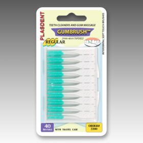 Plasdent GUMBRUSH INTERDENTAL BRUSHES, SOFT-TOUCH (12pks of 40pcs/box)