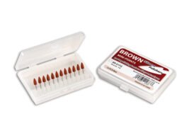 Plasdent SILICONE MINI POINT/ FG BROWN, for Pre-Polishing (12 pcs/box)
