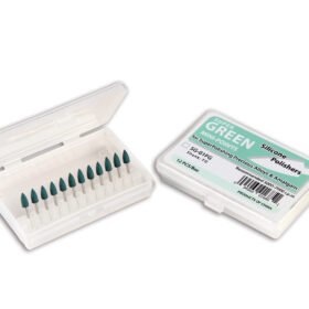 Plasdent SILICONE MINI POINT/ FG SUPER GREEN, for Super-Polishing (12 pcs/box)