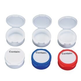Plasdent LARGE ROUND BOX/Inner Deep ⅝", White, (100pcs/bag with labels)