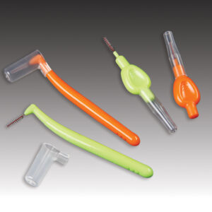 Plasdent Interdental Brushes - TIGHT, Orange & Green Assorted, (50bags of 1/box)