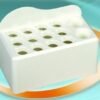 Plasdent COMPOSITE SYRINGES BRACKET, White, for 12 Syringes & 2 Bottles (5½"W x 4"H x 3⅜"D)