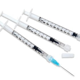 Plasdent 1cc Luer Lock Syringes, Calibrated, Plastic, (100pcs/box)
