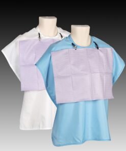 Plasdent Patient Barrier Apron, Waist Length, 27"x 30" - WHITE