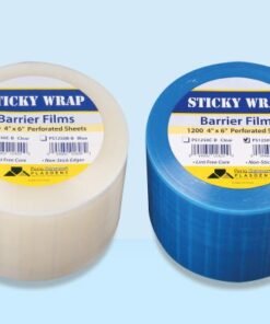 Plasdent® Eco-Pack Sticky Wraps, 4”W x 6”L, Clear, Roll of 1200