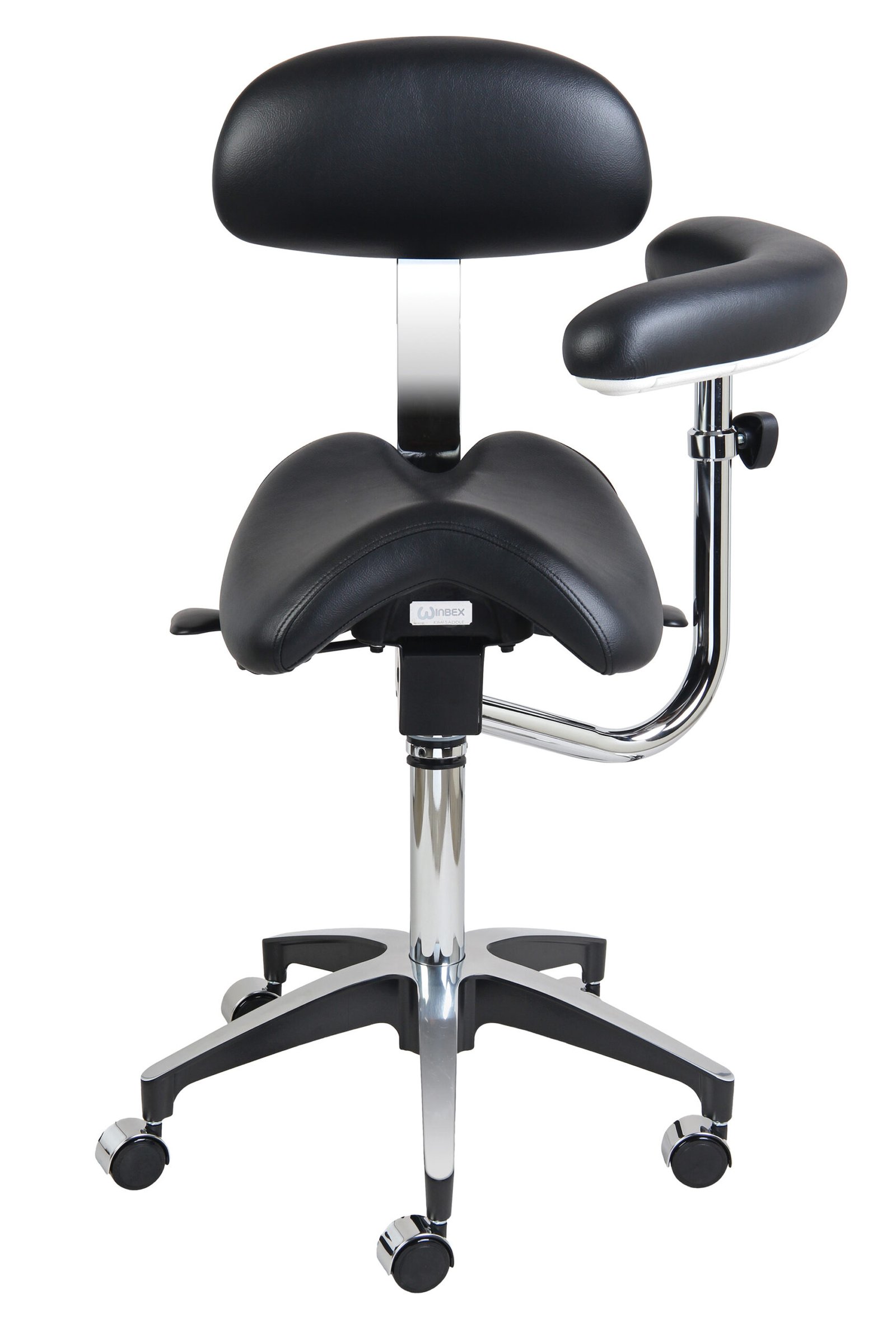 Plasdent SADDLE ASSISTANT STOOL, WIDE, BACK REST