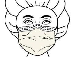 Precept Procedure Mask Pleated Earloops One Size Fits Most Yellow NonSterile 50 / Box Level 1