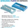  Premium Plus Autoclavable Plastic Bur Dispenser (1 pc) - 12 FG