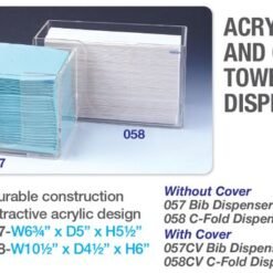  Premium Plus Acrylic Bib Dispenser, no cover