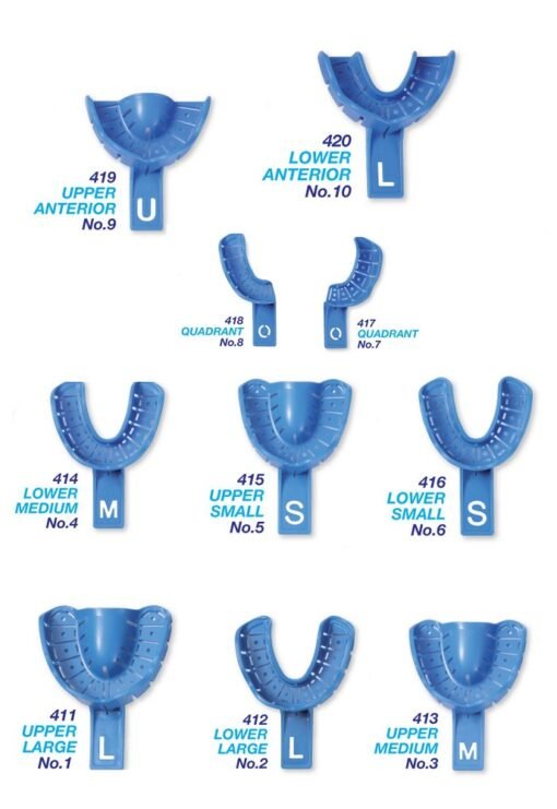 Premium Plus Disposable Impression Trays with Rim Lock (10 pcs) - Intro Pack