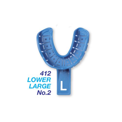 Premium Plus Disposable Impression Trays with Rim Lock (10 pcs) - Lower Large