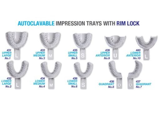 Premium Plus Autoclavable Impression Trays with Rim Lock - Intro Pack