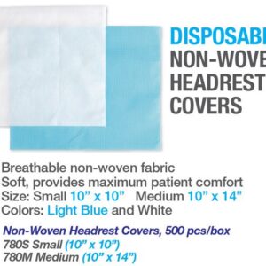 Premium Plus Disposable Non-Woven Headrest Covers (500 pcs) - Small