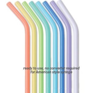 Premium Plus Disposable Air-Water Syringe Tips Opaque Color without Core - Assorted Colors - 250/pcs