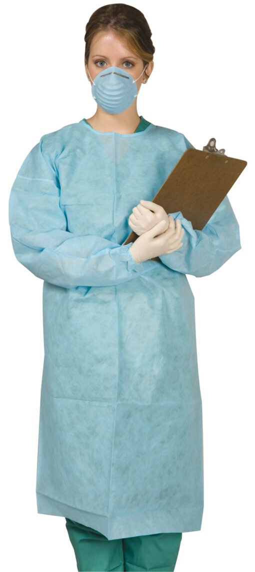 DEFEND Disposable Tie-Back Protective Gown-Medium 40" Length, 10/bag