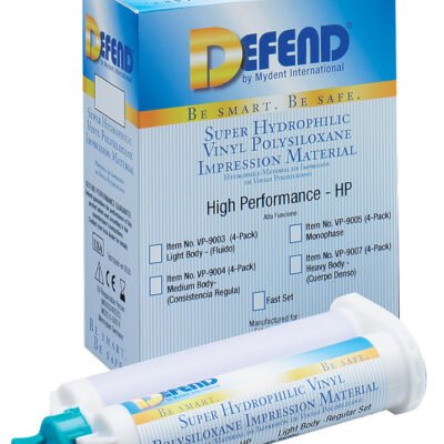 DEFEND Super Hydrophilic Vinyl Polysiloxane Impression Material ( VPS ) - 4/pk ( Light Body Regular Set )