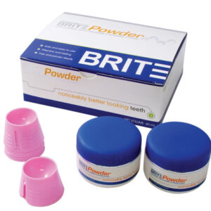 PacDent Brite Powder - 1 X Brite Powder kit: 2 jars of powder (2 X 20 ml), 10 dappen dishes, 5 mixing spatulas, 1 measuring scoop, 1 user instructions