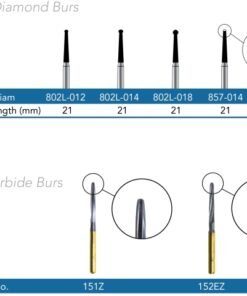 PacDent Endo Burs- Diamond 3/pk 857-014