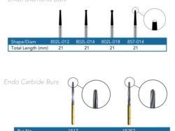 PacDent Endo Burs- Diamond 3/pk 857-014