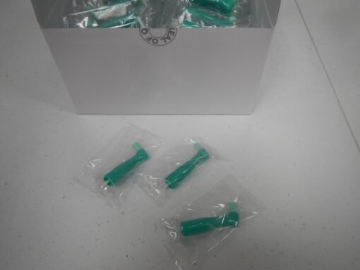 Disposable Prophy Angle Soft Cup Green with 105 Contra Angle - 100/Box