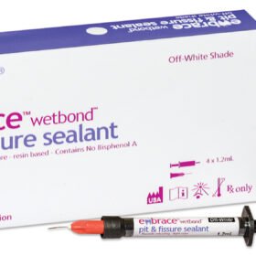 Pulpdent Embrace WetBond Pit & Fissure Sealant - Natural shade Kit: 4 x 1.2mL syringes sealant + 20 applicator tips