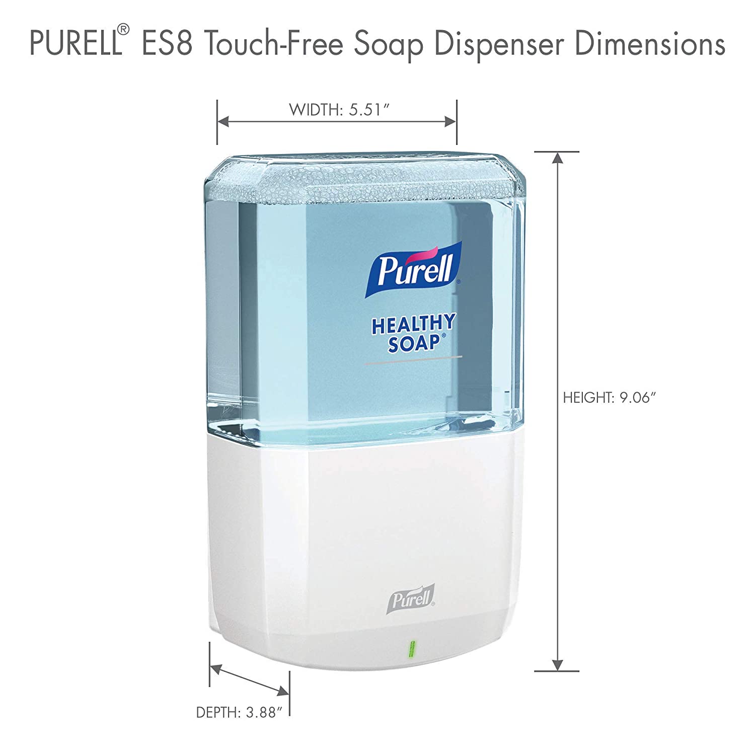 PURELL ES8 Touch-Free White Hand Soap Dispenser ONLY ( Sanitizer refill is ES8 1200ML Sold Separately )