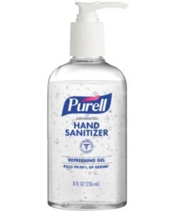 PURELL® Advanced Hand Sanitizer, Gel, 8 fl oz Pump Round Bottle