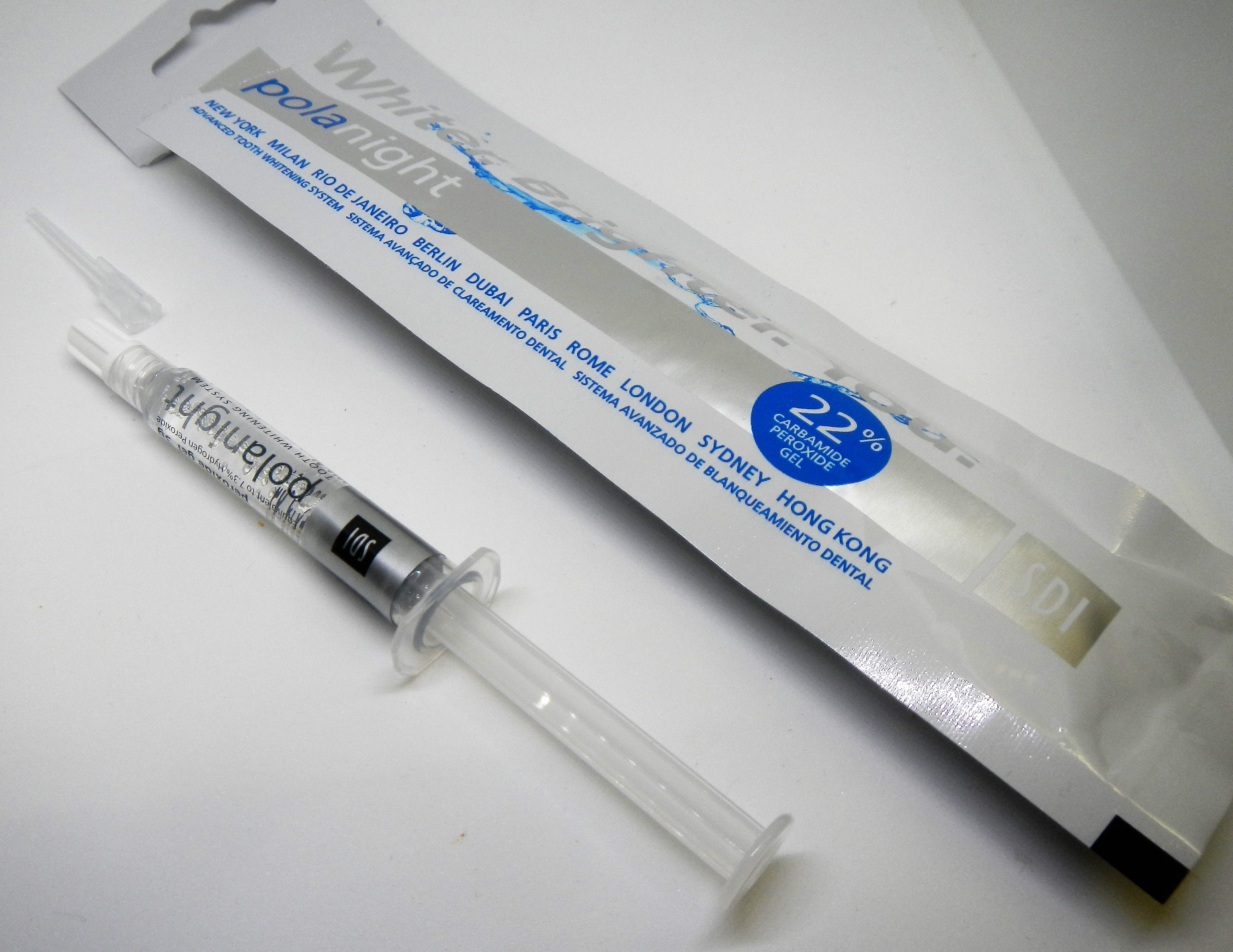 SDI Pola Night 4-syringe 22% (3g/syringe) - Polanight Whitening material + 4 Tips