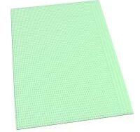 Safe-Dent- Patient Bibs, 2 ply tissue/1 ply plastic, 13"x 18", Mint Green,  500 pcs box
