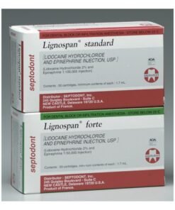 Septodont Lignospan 2% lidocaine w/ epinephrine 1:100,000 red 50/box