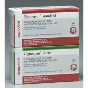 Septodont Lignospan 2% lidocaine w/ epinephrine 1:100,000 red 50/box