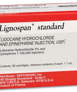 Septodont Lignospan 2% lidocaine w/ epinephrine 1:100,000 red 50/box