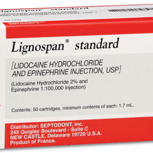 Septodont Lignospan 2% lidocaine w/ epinephrine 1:100,000 red 50/box