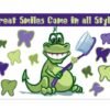 Sherman Dental DINOSAUR SMILE POSTCARD 4-UP