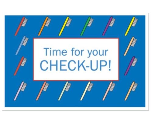 Sherman Dental TIME FOR A CHECK-UP POSTCARD 4-UP