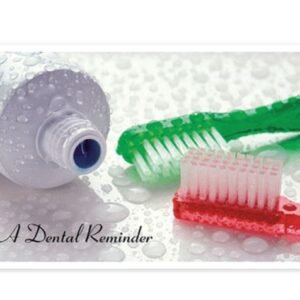 Sherman Dental RED / GREEN BRUSH POSTCARD