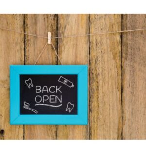 Sherman Dental BACK OPEN CHALKBOARD POSTCARD