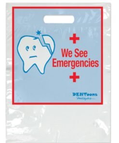 Sherman Dental DENTOONS WE SEE EMERGENCIES TWO COLOR BAG - SMALL