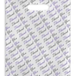 Sherman Dental PURPLE/BLACK THANK YOU BAG - SCRIPT 7" x 10"