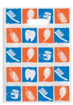 Sherman Dental RED/BLUE DENTAL TOOLS SCATTER BAG 7" x 10"