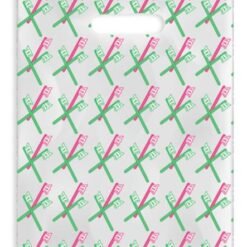 Sherman Dental SCATTER BAG RED/GREEN BRUSHES 7" x 10"