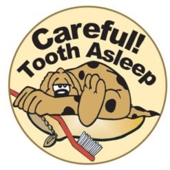Sherman Dental TEETH ASLEEP STICKERS
