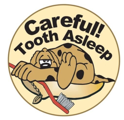 Sherman Dental TEETH ASLEEP STICKERS