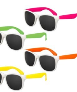 Sherman Dental KIDS WHITE FRAME WITH NEON ARMS CLASSIC SUNGLASSES - UV400